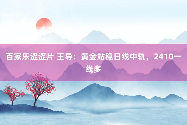 百家乐涩涩片 王导:黄金站稳日线中轨,2410一线多