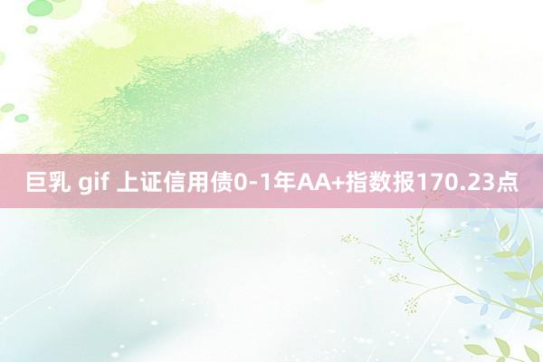 巨乳 gif 上证信用债0-1年AA+指数报170.23点