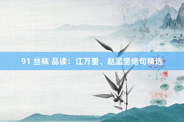 91 丝袜 品读:江万里、赵孟坚绝句精选