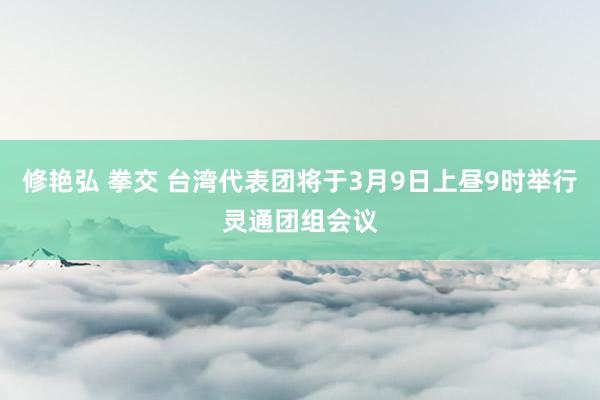 修艳弘 拳交 台湾代表团将于3月9日上昼9时举行灵通团组会议